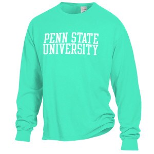 Penn State University long sleeve light green mint t-shirt image